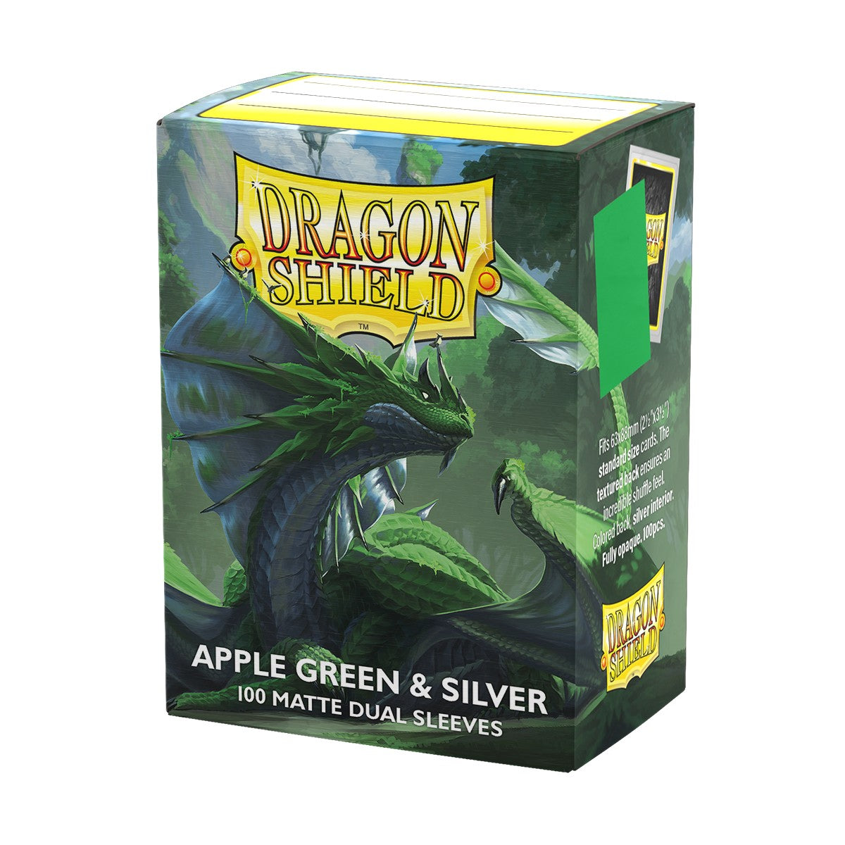 Dragon Shield: Standard Matte Dual - Apple Green & Silver 100CT