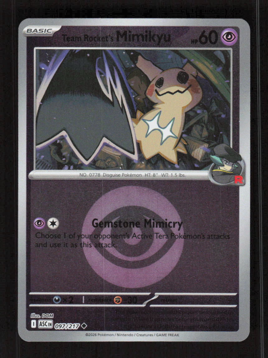 Team Rocket's Mimikyu - 097/217 (Energy Symbol Pattern)