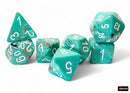 Chessex Marble Mega-hedral Oxi-Copper/white 7-Die Set