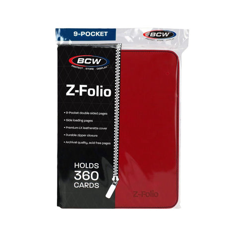 BCW Z-Folio 9-Pocket Album - Red