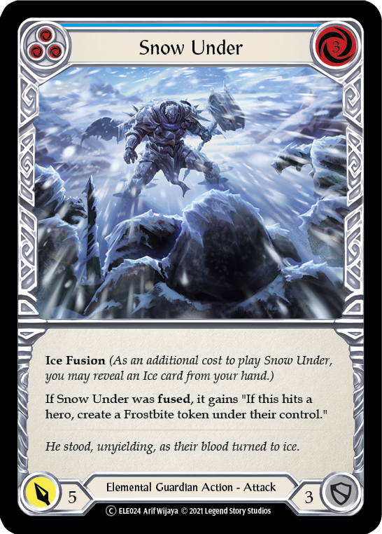 Snow Under (Blue) [U-ELE024] (Tales of Aria Unlimited)  Unlimited Rainbow Foil