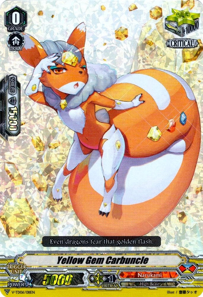 Yellow Gem Carbuncle (Parallel Foil) (V-TD06/011EN) [Naoki Ishida]