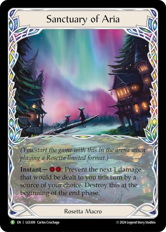 Sanctuary of Aria (Extended Art) [LGS309] (Promo)  Cold Foil