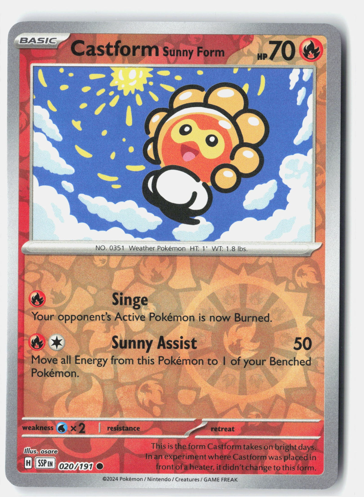 Castform Sunny Form - 020/191