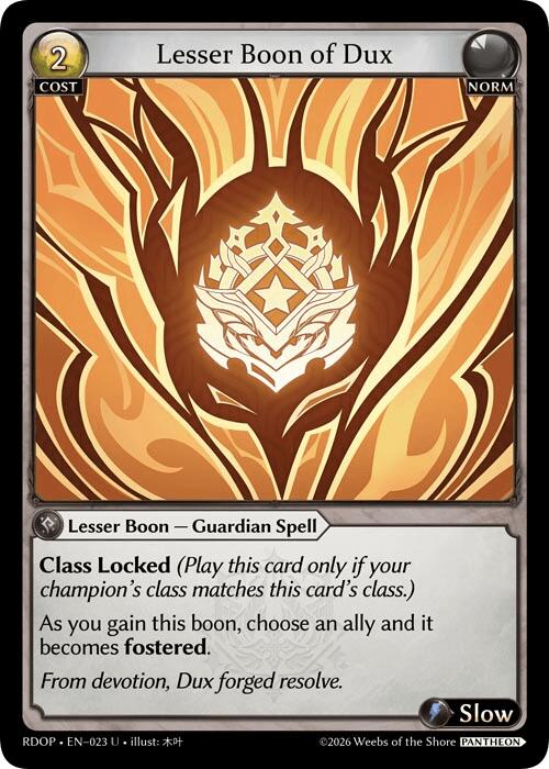 Lesser Boon of Dux