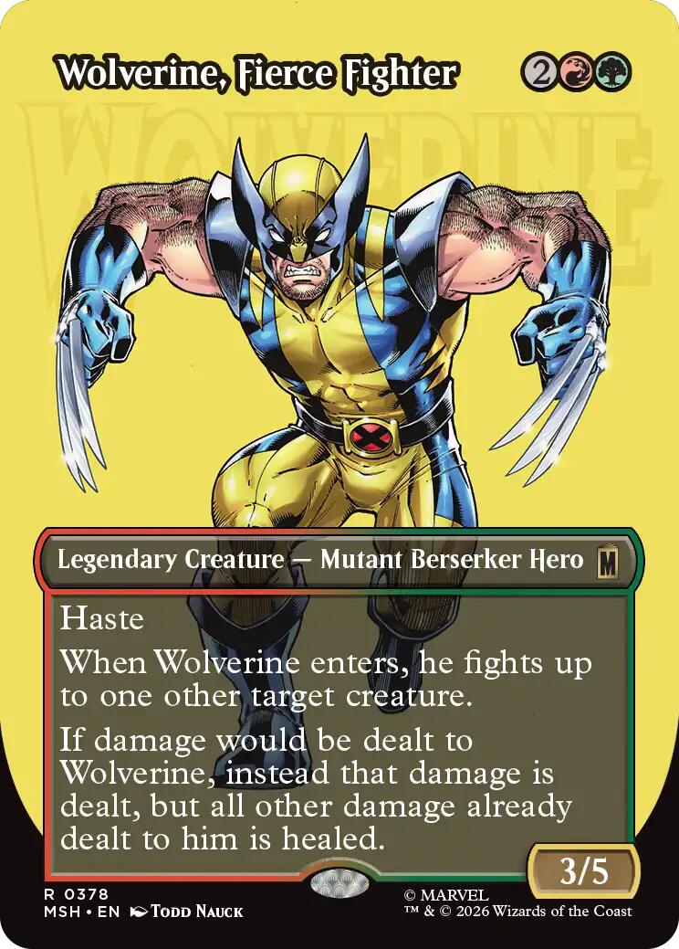 Wolverine, Fierce Fighter (Borderless)