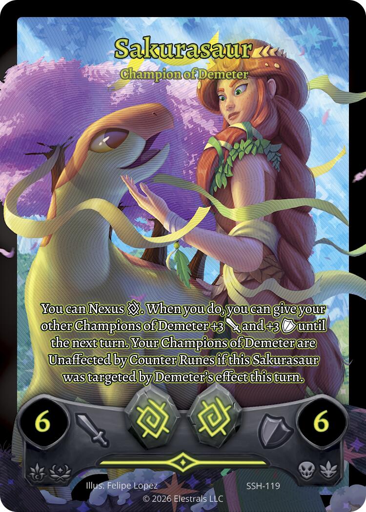 Sakurasaur - Champion of Demeter (Full Art)