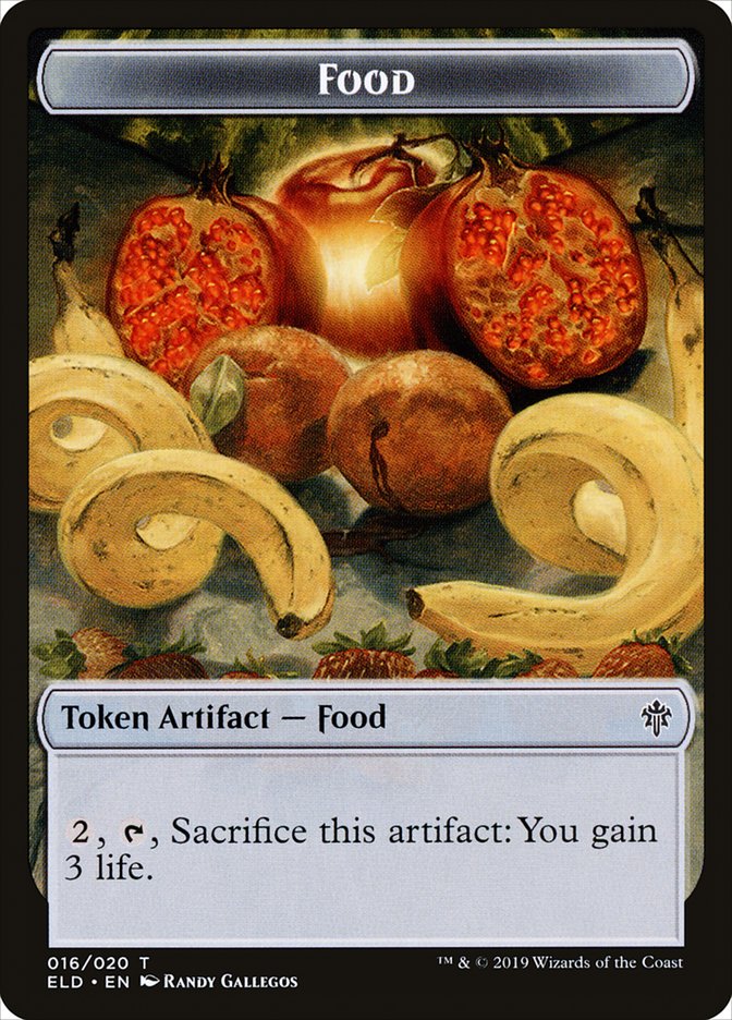 Wolf // Food (16) Double-Sided Token [Throne of Eldraine Tokens]