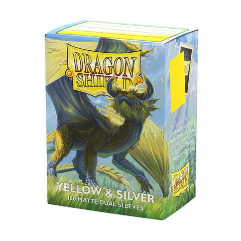 Dragon Shield: Standard Matte Dual - Yellow & Silver 100CT