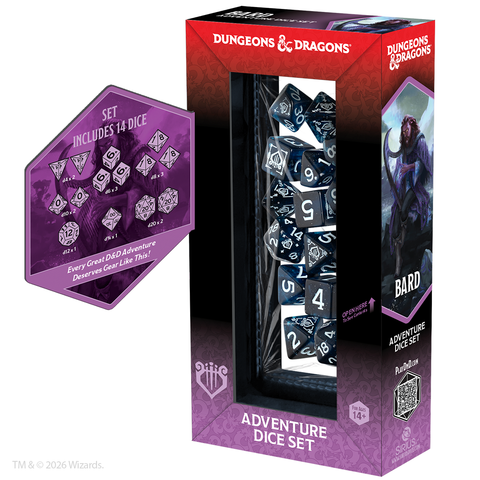 D&D Adventure Dice: Bard (Blue / Black)