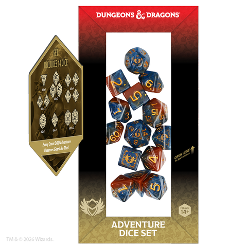 D&D Adventure Dice: Paladin (Orange / Blue)
