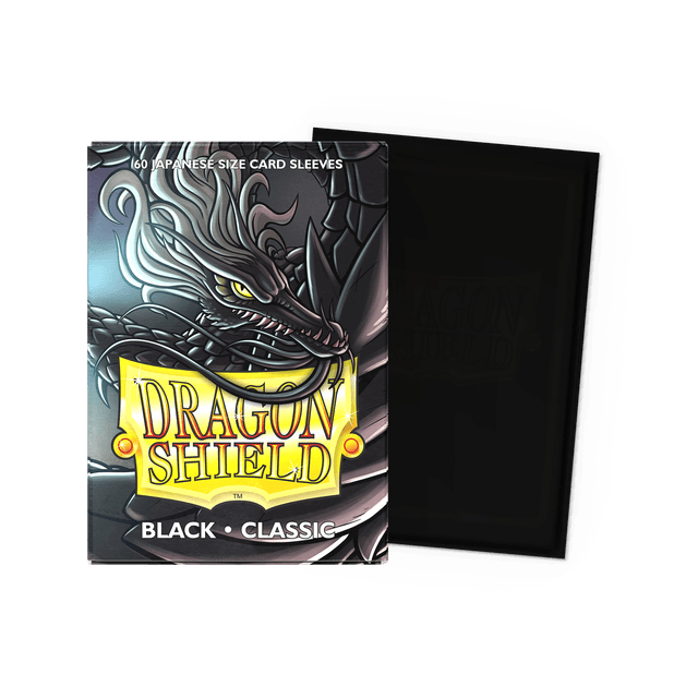 Dragon Shield: Japanese Size 60ct Sleeves - Black (Classic)
