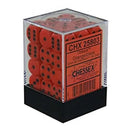 Chessex d6 Cube 12mm Opaque Orange with Black (36)