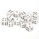 Chessex 16mm D6 Dice Block - Opaque White/Black (12 ct)
