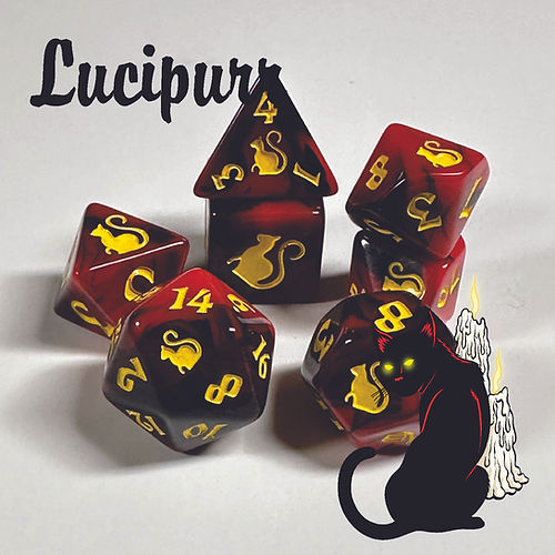 Dice: 7-Set Kitty Clacks: Lucipurr