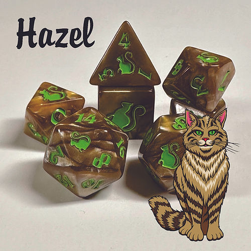 Dice: 7-Set Kitty Clacks: Hazel