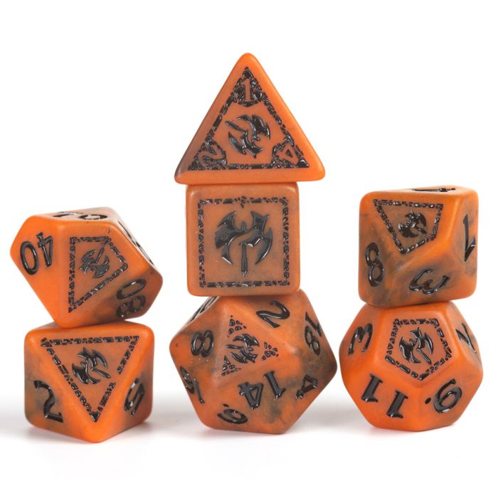 D&D Adventure Dice: Barbarian (Orange)