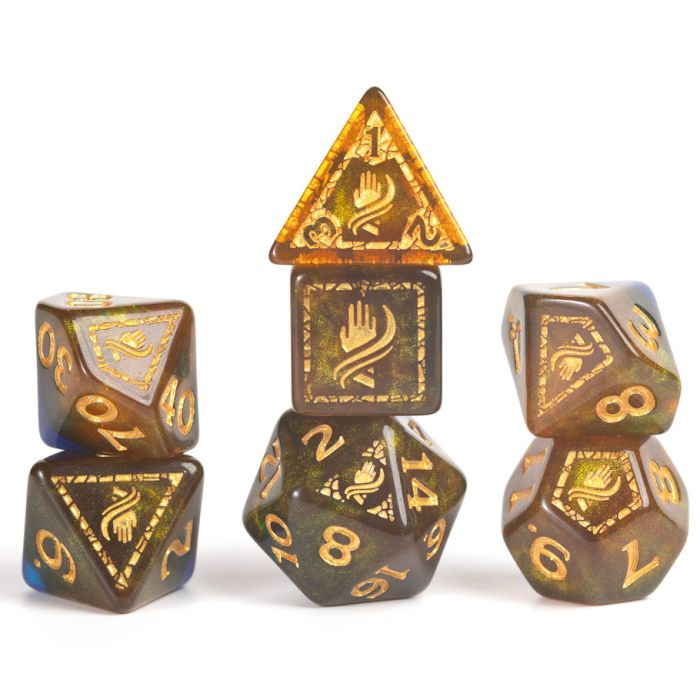 D&D Adventure Dice: Monk (Blue / Gold)