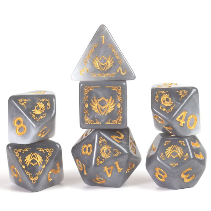 D&D Adventure Dice: Paladin (White / Grey)