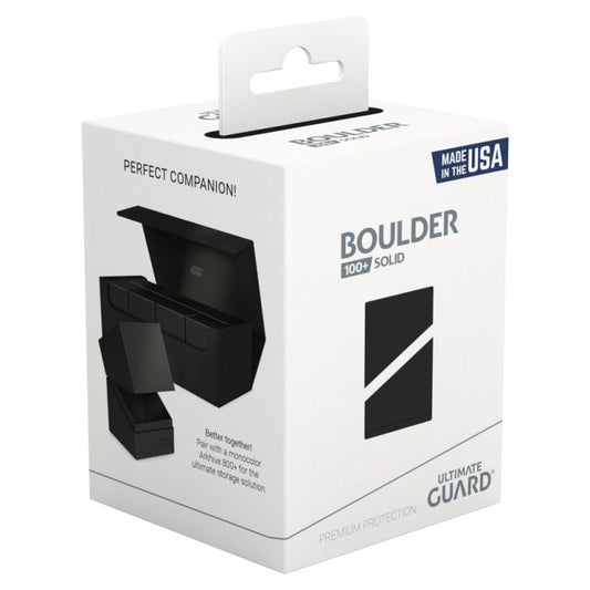 Ultimate Guard: Deck Box: Boulder: Solid: 100+: Black