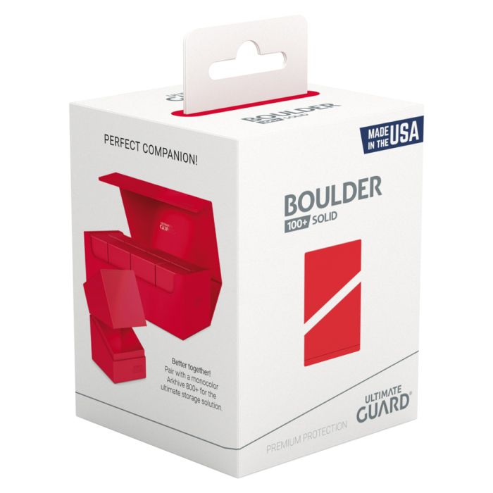 Ultimate Guard: Deck Box: Boulder: Solid: 100+: Red