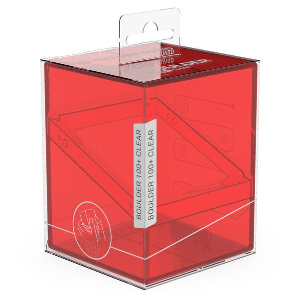Ultimate Guard: Deck Box: Boulder: Clear: 100+: Ruby