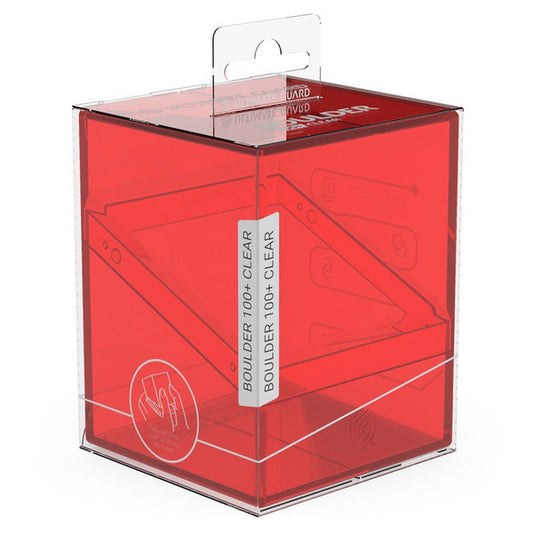 Ultimate Guard: Deck Box: Boulder: Clear: 100+: Ruby
