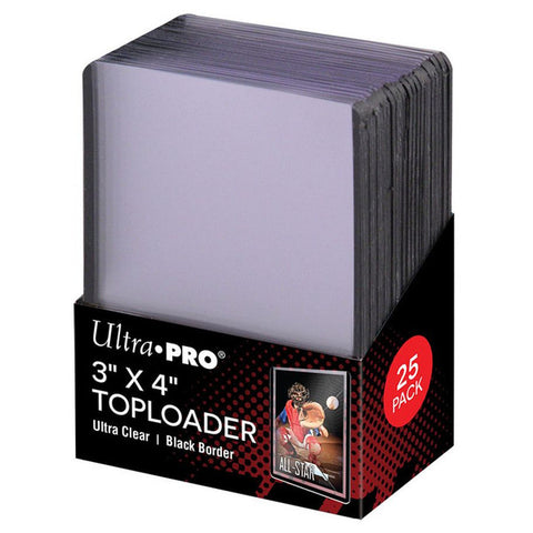 Ultra Pro 3x4 Topload Card Holder - Black Border (25 count)