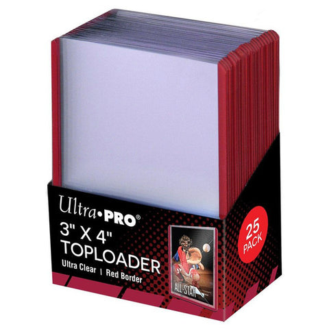 Ultra Pro 3x4 Topload Card Holder - Red Border (25 count)