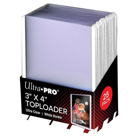 Ultra Pro 3x4 Topload Card Holder - White Border (25 count)
